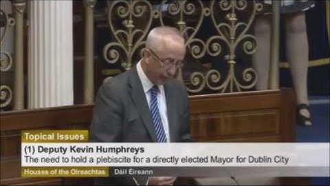 Directly Elected Mayor for Dublin - Topical Issue Debate