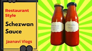 Schezwan Sauce | Restaurant Style | Schezwan Sauce Uses | Jaanavi Vlogs