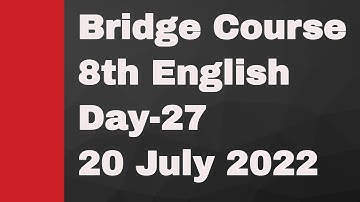 8th English Bridge Course Day-27