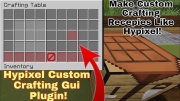 Hypixel Custom Crafting Gui Plugin Aternos/Any Hosting