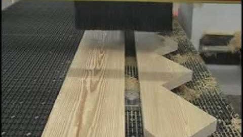 CNC cutting out stair stringers - BENEDICT MILLWORKS
