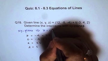 Intercept of Line With Planes Q18