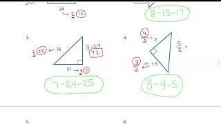 Notes 3.3 Pythagorean Triples