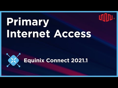 Primary Internet Access on Equinix Connect 2021.1