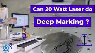 Deep engraving using 20 watt laser marking machine