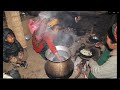 Making traditional alcohol ll Cooking organic curry potatoes