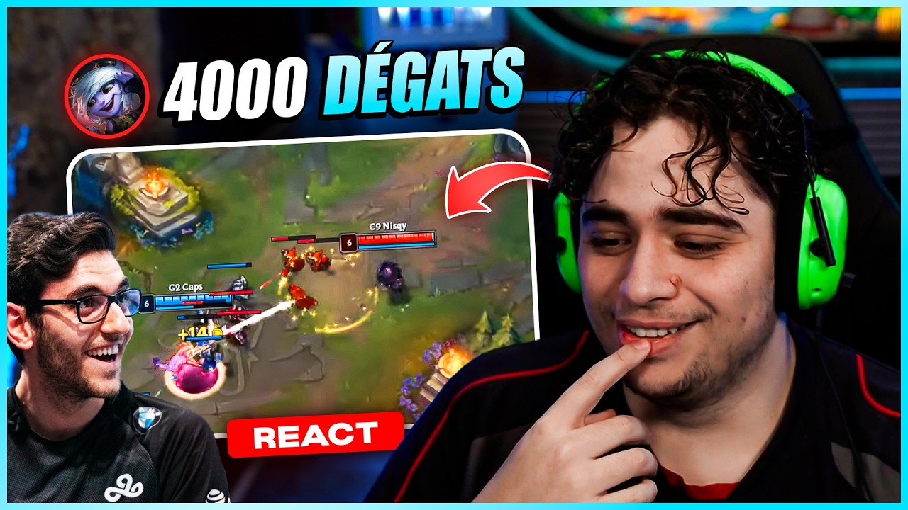 Kameto réagit à la game 4k damage de Nisqy chez C9 avec Tristana
