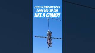 5 Year Old Shows No Fear On 600’ Zipline First Time #adventure #kids #cute #zipline #sukkot