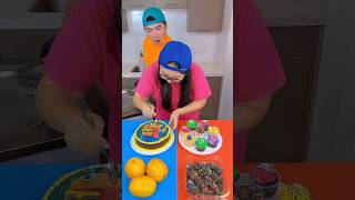 Burger monster cake vs chocolate foods ice cream challenge!🍨 #funny by Ethan Funny Family