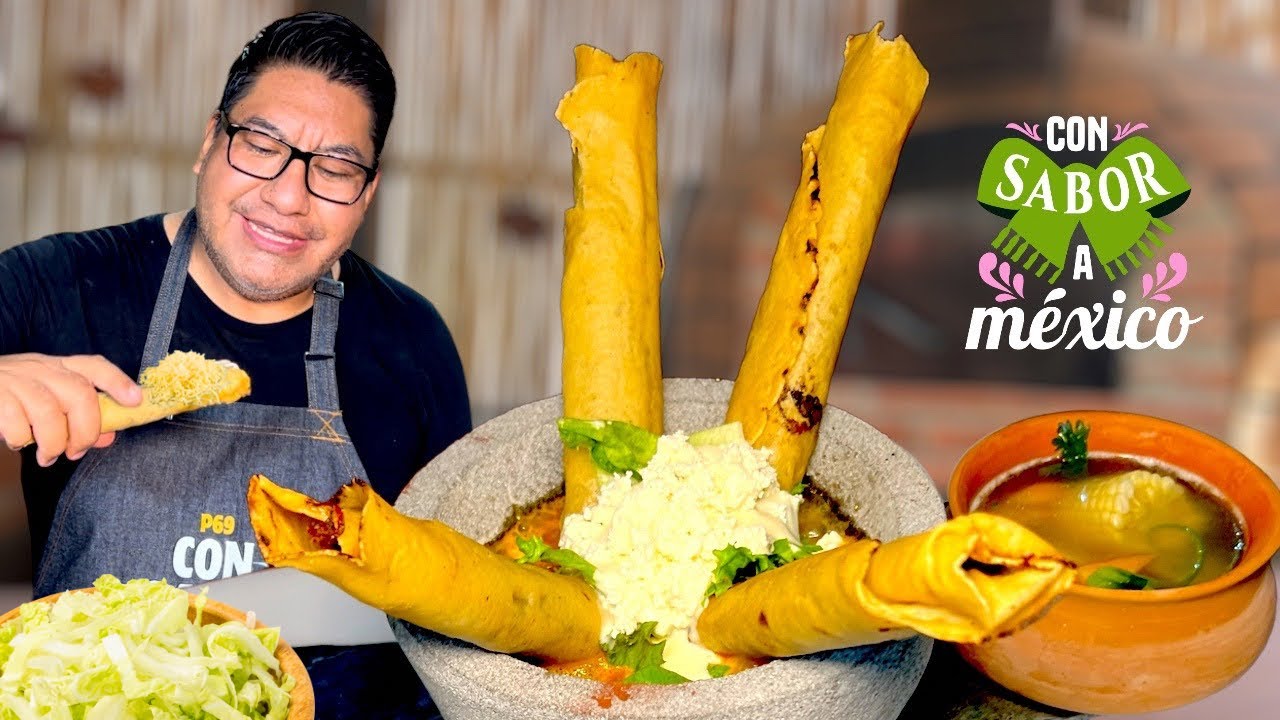 TREMENDAS FLAUTAS de CARNE de RES en SALSA de TUÉTANO ¡DELICIOSAS! / #ConSaborAMexico