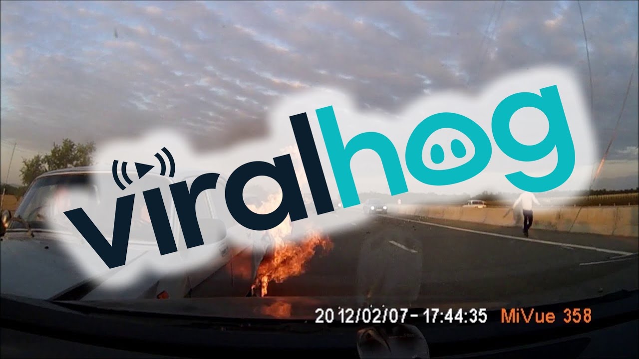Amazing Rescue From a Burning Car || ViralHog - YouTube
