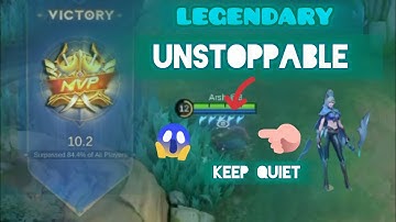 Legendary Miya🏹 M.v.P | Gameplay | Mobile legend 