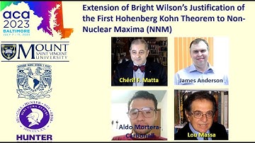 Non-Nuclear Attractors & 1st Hohenberg Kohn Theorem (Chérif F. Matta - ACA2023 Meeting - Baltimore).