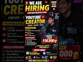 💼 YouTube Creator Job | Remote Work Opportunity | 🎬 Hiring Creative Minds for YouTube Shorts & Reels
