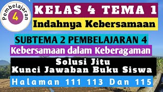 ... kelas 4 tema 1 subtema 2 pembelajaran (lengkap), 4, kunci jawaban