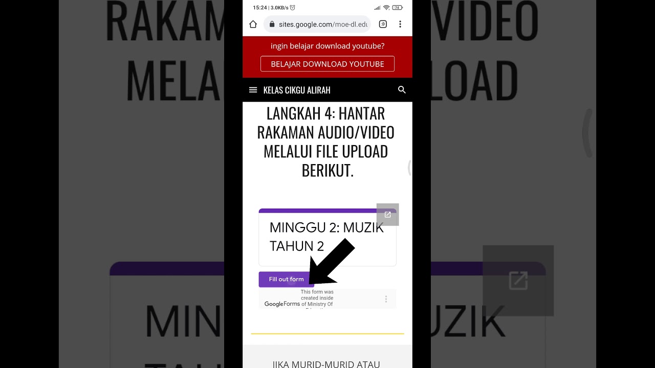 TUTORIAL UPLOAD FAIL/VIDEO/AUDIO MELALUI GOOGLE FORM "UPLOAD FILE"