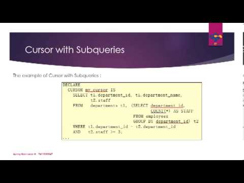 P06 -- Advanced Explicit Cursor Consept