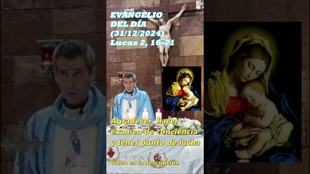 Evangelio 31/12/24 - Lucas 2, 16-21 - Nacimiento de Jesús y visita de los pastores. P. Carlos Rosell