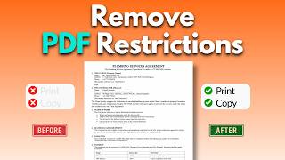 How to Remove PDF Restrictions from PDFs 2026 | Remove Copy and Print Restrictions in Seconds