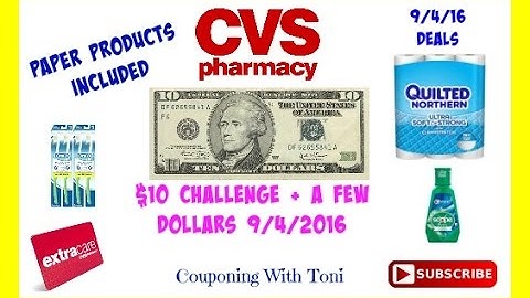 9/4/16 CVS $10+ Challenge Breakdown | Paper Products Included