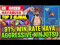 91% Win Rate Build Aggressive Ninjutsu [ Top 2 Global Hayabusa ] KK  RoZen . - Mobile Legends Build