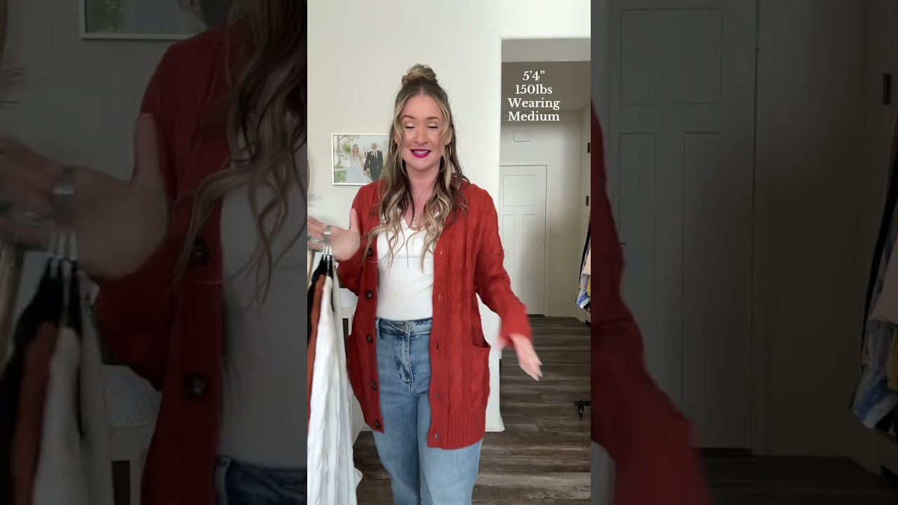 Such a good cardigan for fall! Shopping links on my channel—subscribe for more!