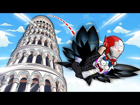 ПРЫЖОК МАКСИМАЛЬНОГО УРОВНЯ С ПИЗАНСКОЙ БАШНИ В ROBLOX Climb and Jump Tower