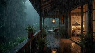 Cozy Forest Bedroom Rain Sounds 🌧 Night Rain for Deep Sleep & Relaxation
