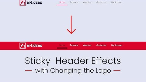 Sticky Header effects with Elementor Plugin