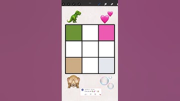 Mixing Emoji Colors in Procreate 🦖+💕+🫧+🙈=? #procreate #colormixing #emojimix