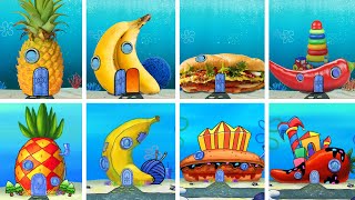 ALL  Spongebob Houses in Real Life Vs Amazing Digital Circus Animation