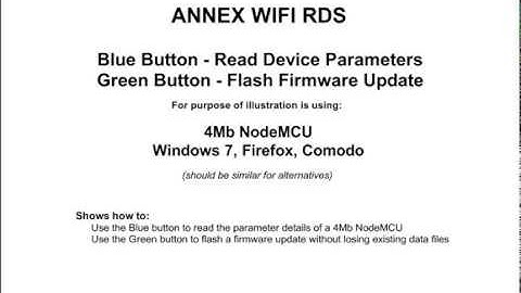 Flashing Annex Firmware Update to NodeMCU