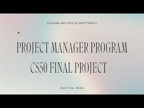 Project/Task Manager - CS50P project