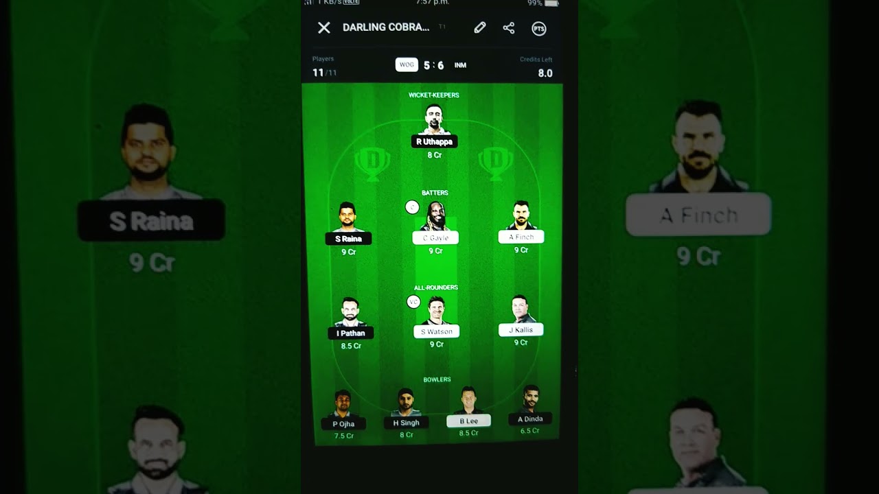 how to viral shorts video 🥰😘 dream 11 prediction wog vs inm 