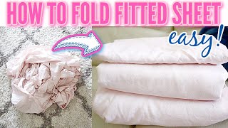 HOW TO FOLD A FITTED SHEET LIKE A PRO! HOW TO FOLD FITTED SHEETS AND FLAT SHEETS TOGETHER