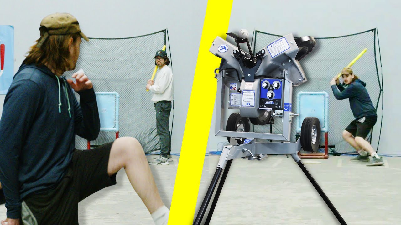 MAN VS. MACHINE Wiffleball Challenge (112 MPH Sliders) YouTube