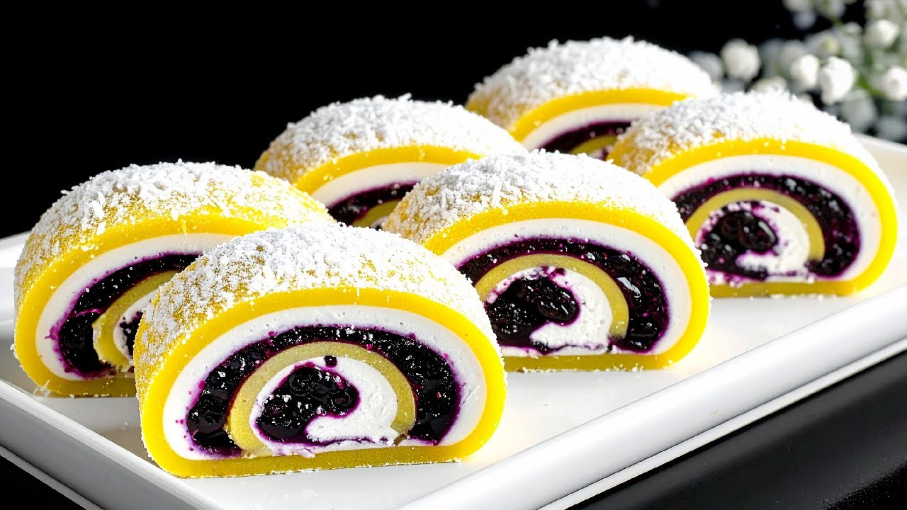 Milch, Zitrone und Beeren mischen! Dieses Dessert ohne Backen ist einfach zuzubereiten!