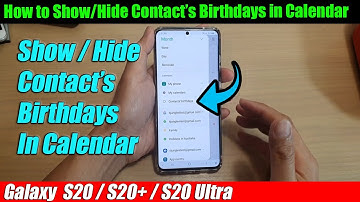 Galaxy S20/S20+: How to Show / Hide Contact