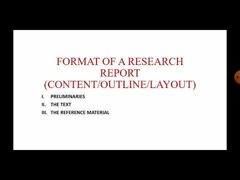 types of research report in brm