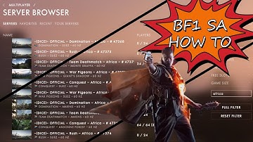 How to find South African Battlefield 1 matches