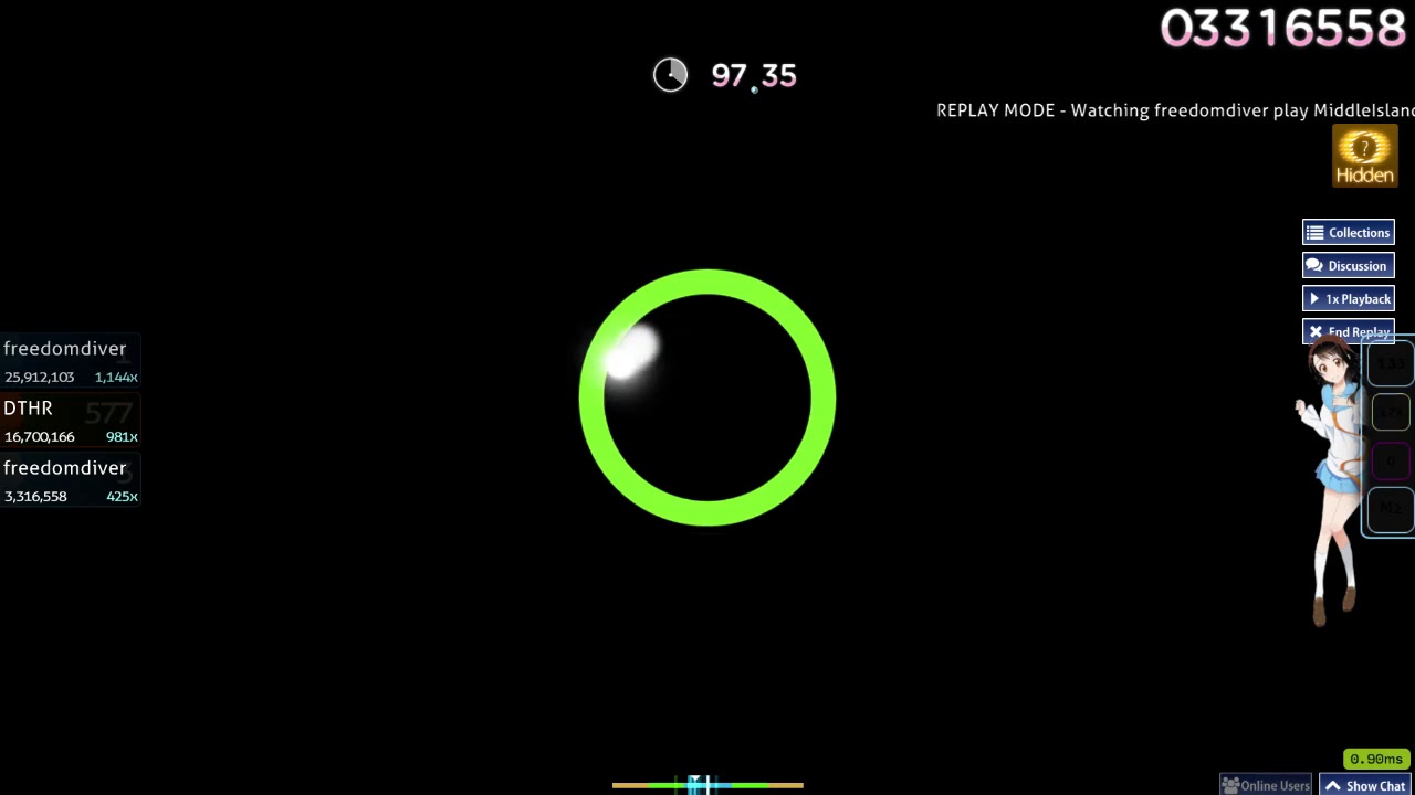 freedomdiver (breaker of hearts) | MiddleIsland - Delrio [From the River] 94.89% x1 SB