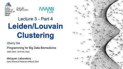 BSR6806 - Lecture 3 - Part 4 - Leiden/Louvain Clustering - Sherry Xie - ISMMS -Spring 2024