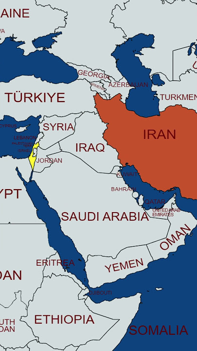 israel vs iran map#shorts #map #worldmaps #country #history
