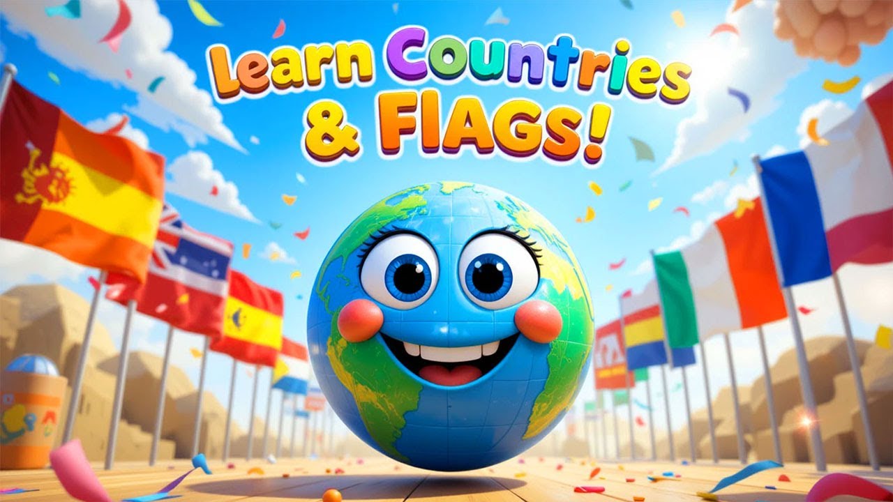 Learn Country Names with Fun Flag Animations - YouTube