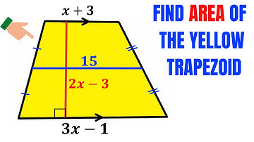 Can you find the area of the Yellow Trapezoid? | Trapezium | (Important Geometry skills explained!)