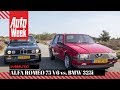 Alfa Romeo 75 V6 vs BMW 325i - Classics dubbeltest - English subtitles