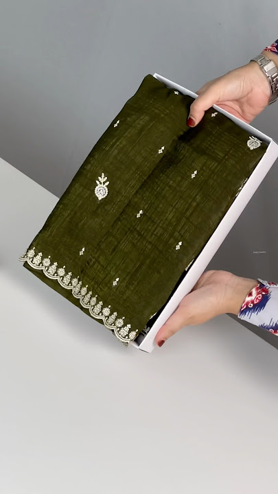 Beautiful Embroidery Saree for Special Occasions | Priced at ₹1,910/- | #saree #partywear #sanjar