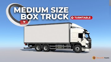 Medium Size Box Truck  - Low-poly PBR 3D model by Rescue3D Assets