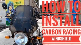 Carbon Racing Windshield for Interceptor 650 | Detailed Installation | Light Smoked with SS Fottings