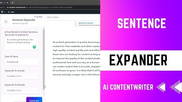 How to Create Sentence Expander  using WP AI Content Writer